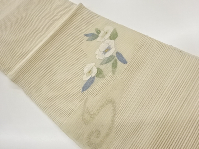 JAPANESE NAGOYA OBI FOR SUMMER / WOVEN FLOWER